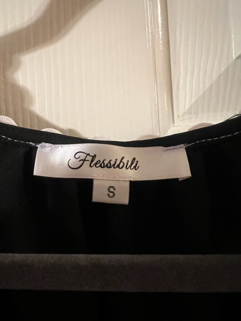 NWOT Black and White Ric-Rac Puff Sleeve High Elastic Waist Maxi Dress Size S - Picture 6 of 11